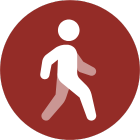 RED WALKER ICON walk icon